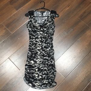 Small INC silky, fitted knee-length dress